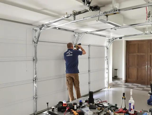 Monterey Park Garage Door Repair certified technician performing precision garage door repair in Monterey Park