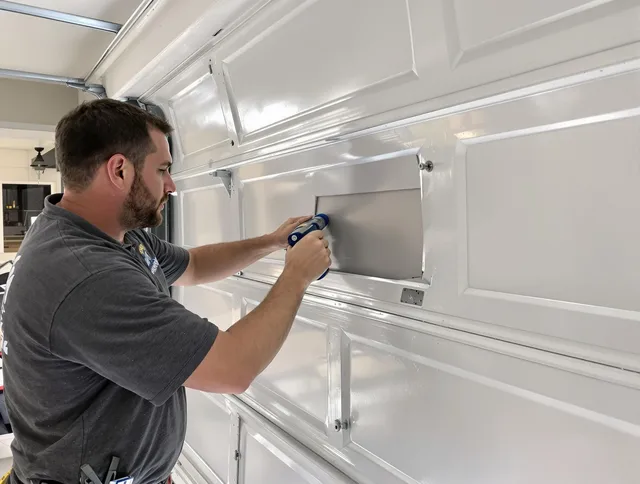 Garage door panel repair by Monterey Park Garage Door Repair in Monterey Park