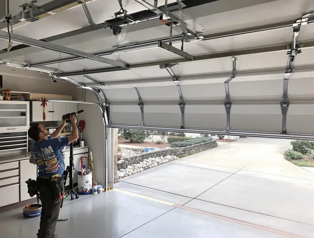 Garage door track repair service by Monterey Park Garage Door Repair in Monterey Park
